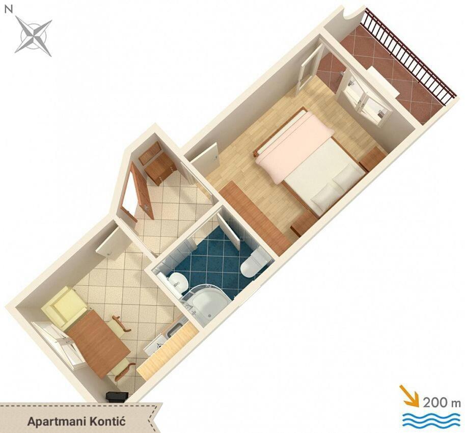 Apartmani Kontic Baška Voda Екстериор снимка